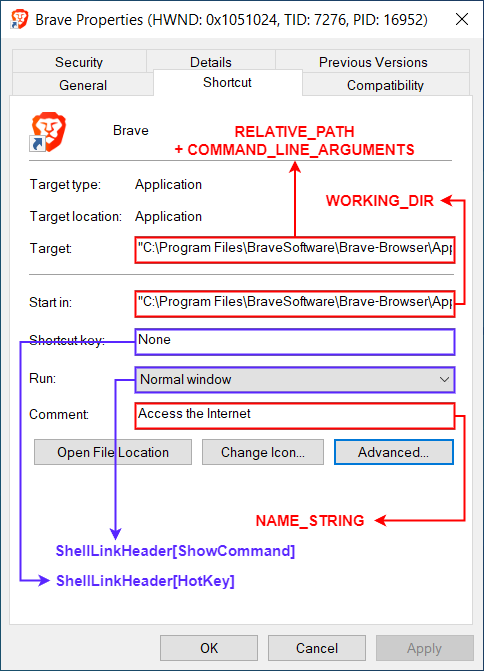 Shell Link (.lnk) Binary Dosya Formatı | P4WN3R